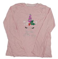 Ružové tričko s jednorožcom ThreadGirls