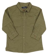 Khaki plátenná košeľová bunda Matalan