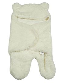 Smetanová huňatá podšitá zavinovačka do autosedačky