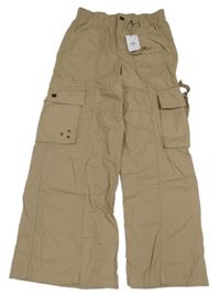Nové - Hnědé plátěné cargo kalhoty Primark