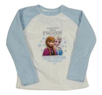 Bielo-svetlomodrá fleecová mikina s Frozen zn. Primark