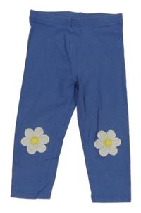 Modré legíny s květy Matalan