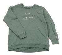 Khaki mikina s nápisem Primark