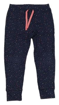 Tmavomodré vzorované tepláky F&F