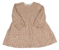 Bielo-staroružové kvetované šaty M&S