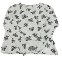 Bílé květované triko C&A