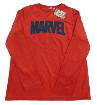 Nové - Červené plyšové pyžamové triko s logem Marvel Primark
