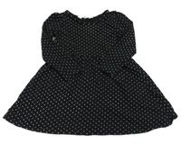 Černé puntíkaté bavlněné šaty H&M