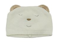 Smetanová čepice - medvěd Mothercare