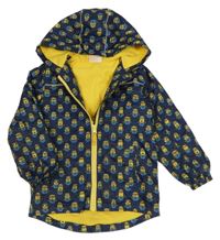 Tmavomodrá šusťáková jarní bunda s Mimoni a kapucí George