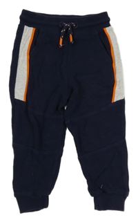 Tmavomodré žebrované tepláky Nutmeg