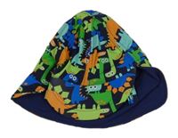 Tmavomodro-barevná UV kšiltovka s dinosaury