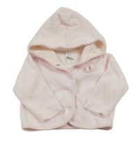 Svetloružová zamatová prepínaci mikina s mašlou a kapucňou C&A