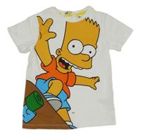 Bílé tričko s Bartem Simpsonem H&M