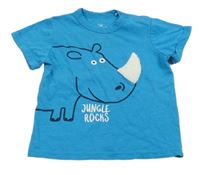 Modré tričko s nosorožcem Topomini