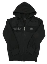 Čierna prepínaci mikina s kapucí Adidas