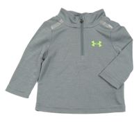 Šedé pruhované sportovní mikinotriko s logem Under Armour