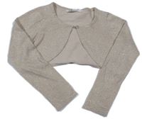 Béžové trblietavé svetrové bolerko H&M