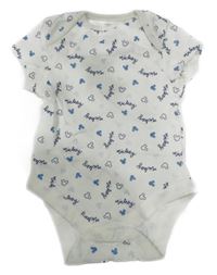 Biele body s Mickeym a nápismi Primark