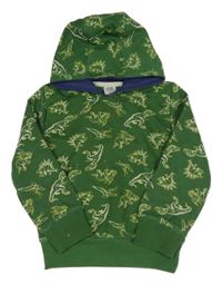 Zelená mikina s dinosaurami a kapucňou Kiki&Koko