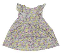 Farebné kvetované šaty s volánikom Mothercare