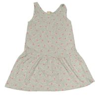 Sivé vzorované šaty so srdiečkami H&M