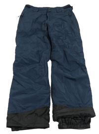 Tmavomodré šusťákové funkční oteplovačky Crane