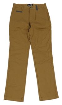 Hnědé plátěné chino kalhoty 