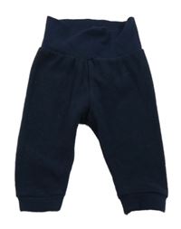 Tmavomodré fleecové tepláky H&M