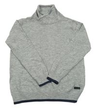 Šedý melírovaný lehký svetr 