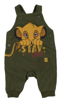 Khaki žebrované laclové tepláky se Simbou Primark