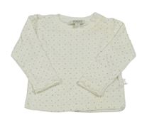 Smetanové puntíkaté triko 