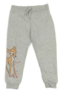 Sivé melírované tepláky s Bambim Primark