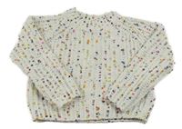 Smotanový pletený sveter s barevnými nopky M&S