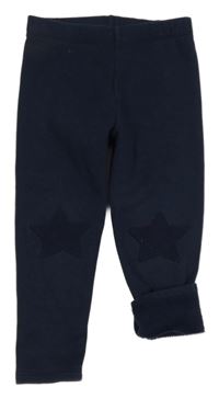 Tmavomodré thermo legíny s hviezdami Next