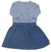 Modré pruhované šaty s nápisom Pep&Co