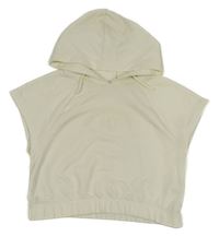 Smotanová tepláková crop vesta s kapucňou Matalan