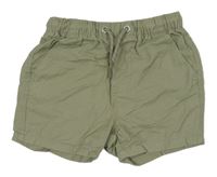 Khaki plátenné kraťasy Next