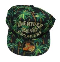 Zeleno-černá kšiltovka s palmami a nápisem H&M