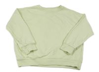 Mintová mikina s výšivkou Zara