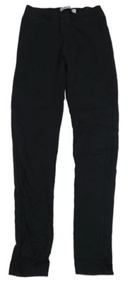 Čierne rebrované legíny Zara