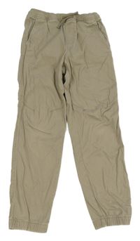 Béžové plátenné nohavice H&M