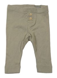 Khaki ľahké tepláky s gombíkmi H&M