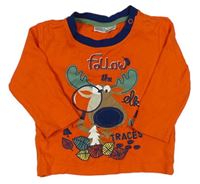 Oranžové tričko s losom Ergee