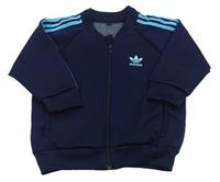 Tmavomodrá propínací mikina Adidas