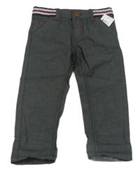 Tmavosivé vzorované chino nohavice Mothercare