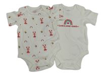 2set - 2x bílé body - s duhou + s raky 
