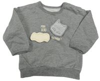 Sivá mikina s 3D obrázky - Batman George