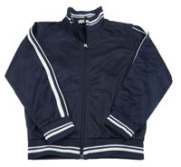 Tmavomodro-biela prepínaci športová mikina