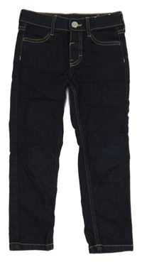 Tmavomodré slim fit rifle H&M